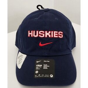 Nike UConn Huskies Unstructured Club Cap‎ Hat Adjustable Youth 1 Size Cotton